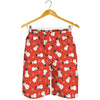 Christmas Snowman Pattern Print Men's Shorts