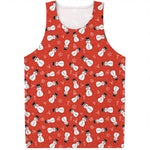 Christmas Snowman Pattern Print Men's Tank Top