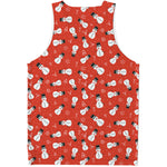 Christmas Snowman Pattern Print Men's Tank Top