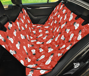 Christmas Snowman Pattern Print Pet Car Back Seat Cover