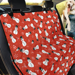 Christmas Snowman Pattern Print Pet Car Back Seat Cover