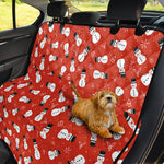 Christmas Snowman Pattern Print Pet Car Back Seat Cover