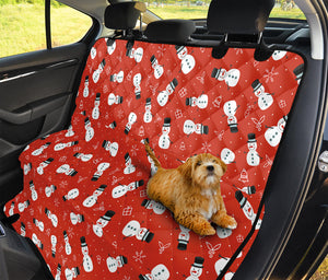 Christmas Snowman Pattern Print Pet Car Back Seat Cover