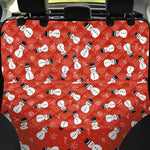 Christmas Snowman Pattern Print Pet Car Back Seat Cover