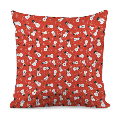 Christmas Snowman Pattern Print Pillow Cover
