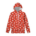 Christmas Snowman Pattern Print Pullover Hoodie