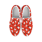 Christmas Snowman Pattern Print White Slip On Shoes