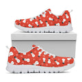 Christmas Snowman Pattern Print White Running Shoes