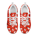 Christmas Snowman Pattern Print White Sneakers