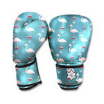 Christmas Snowy Flamingo Pattern Print Boxing Gloves