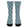 Christmas Snowy Flamingo Pattern Print Crew Socks