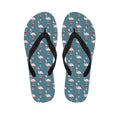 Christmas Snowy Flamingo Pattern Print Flip Flops