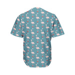 Christmas Snowy Flamingo Pattern Print Men's Baseball Jersey