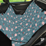 Christmas Snowy Flamingo Pattern Print Pet Car Back Seat Cover