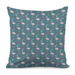 Christmas Snowy Flamingo Pattern Print Pillow Cover