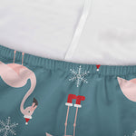 Christmas Snowy Flamingo Pattern Print Sofa Cover