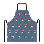 Christmas Snowy Penguin Pattern Print Apron