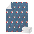 Christmas Snowy Penguin Pattern Print Blanket