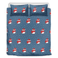Christmas Snowy Penguin Pattern Print Duvet Cover Bedding Set