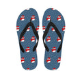 Christmas Snowy Penguin Pattern Print Flip Flops