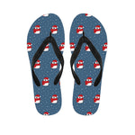 Christmas Snowy Penguin Pattern Print Flip Flops