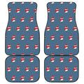 Christmas Snowy Penguin Pattern Print Front and Back Car Floor Mats
