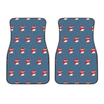 Christmas Snowy Penguin Pattern Print Front Car Floor Mats