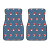 Christmas Snowy Penguin Pattern Print Front Car Floor Mats