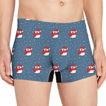 Christmas Snowy Penguin Pattern Print Men's Boxer Briefs