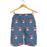 Christmas Snowy Penguin Pattern Print Men's Shorts