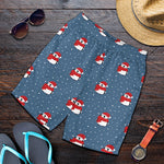 Christmas Snowy Penguin Pattern Print Men's Shorts