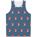 Christmas Snowy Penguin Pattern Print Men's Tank Top