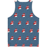 Christmas Snowy Penguin Pattern Print Men's Tank Top