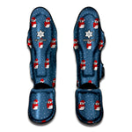 Christmas Snowy Penguin Pattern Print Muay Thai Shin Guard