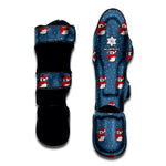 Christmas Snowy Penguin Pattern Print Muay Thai Shin Guard