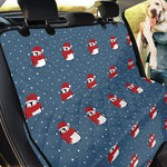 Christmas Snowy Penguin Pattern Print Pet Car Back Seat Cover