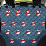 Christmas Snowy Penguin Pattern Print Pet Car Back Seat Cover