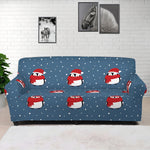 Christmas Snowy Penguin Pattern Print Sofa Cover