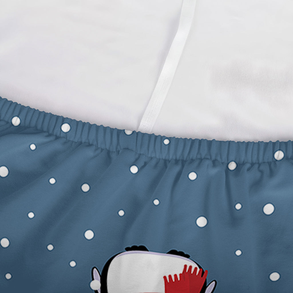 Christmas Snowy Penguin Pattern Print Sofa Cover