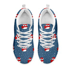 Christmas Snowy Penguin Pattern Print White Sneakers