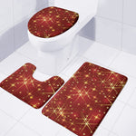 Christmas Sparkle Print 3 Piece Bath Mat Set