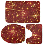 Christmas Sparkle Print 3 Piece Bath Mat Set