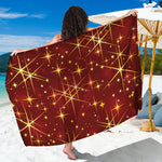 Christmas Sparkle Print Beach Sarong Wrap