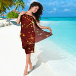 Christmas Sparkle Print Beach Sarong Wrap
