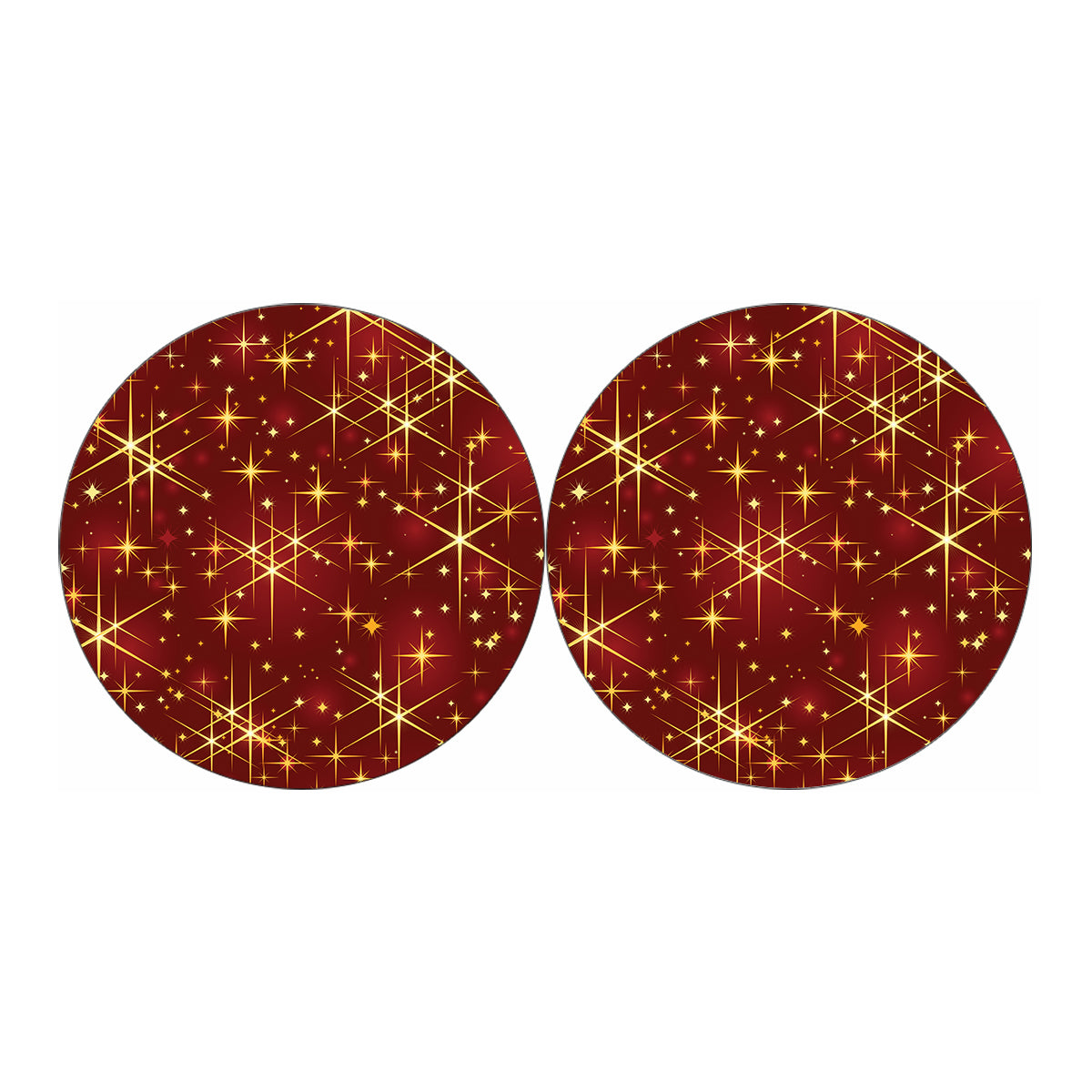 Christmas Sparkle Print Car Coasters