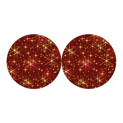 Christmas Sparkle Print Car Coasters