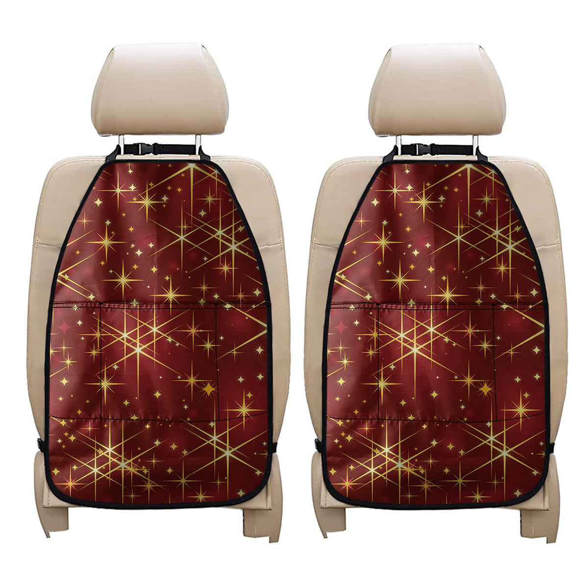 Christmas Sparkle Print Car Seat Organizers