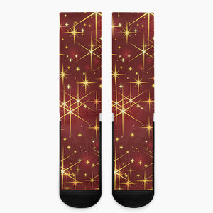 Christmas Sparkle Print Crew Socks