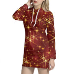 Christmas Sparkle Print Hoodie Dress