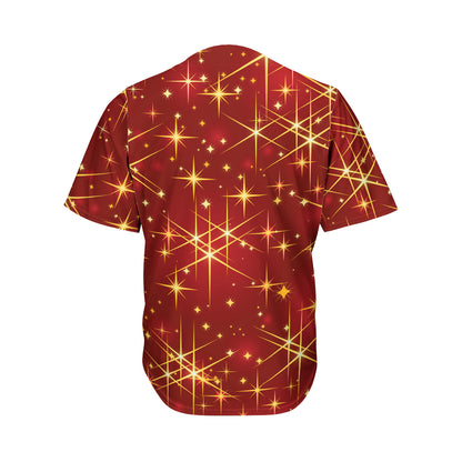 Christmas Sparkle Print Men's Baseball Jersey